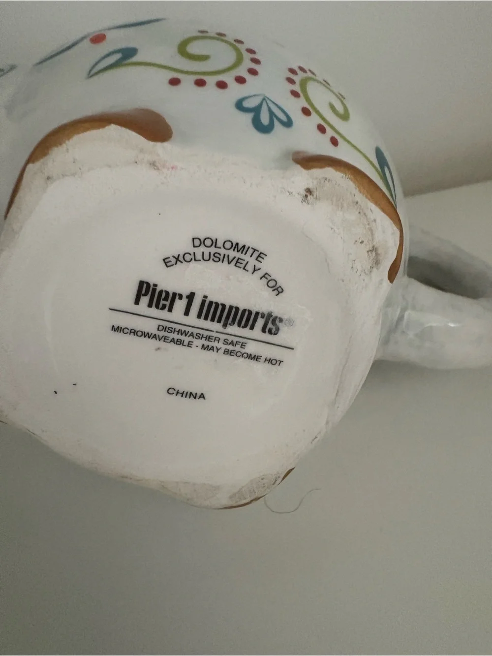 Pier 1 Multicolor Elephant Ceramic Mug